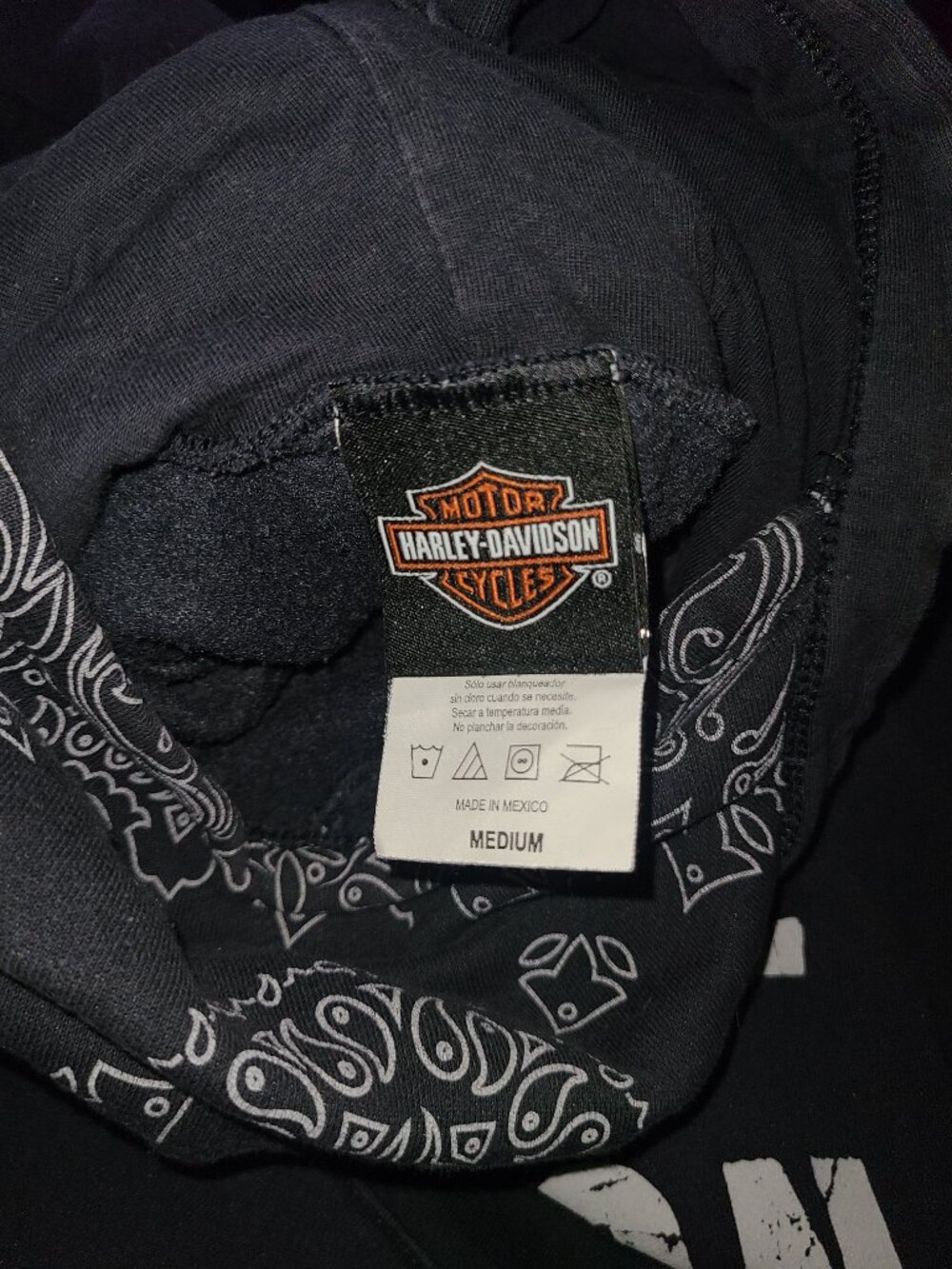 Harley-Davidson Men's SZ M Pullover Hoodie with Built-In Face Mask Scottsdale HD - Picture 11 of 11